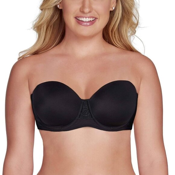 Vanity Fair 40C Beauty Back Underwire Smoothing Strapless Bra Black 74380 - Picture 4 of 14